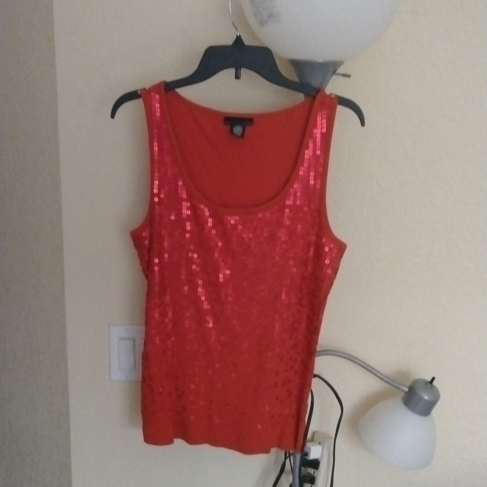 Women's blouse size 3x reddish orange 100% cotton